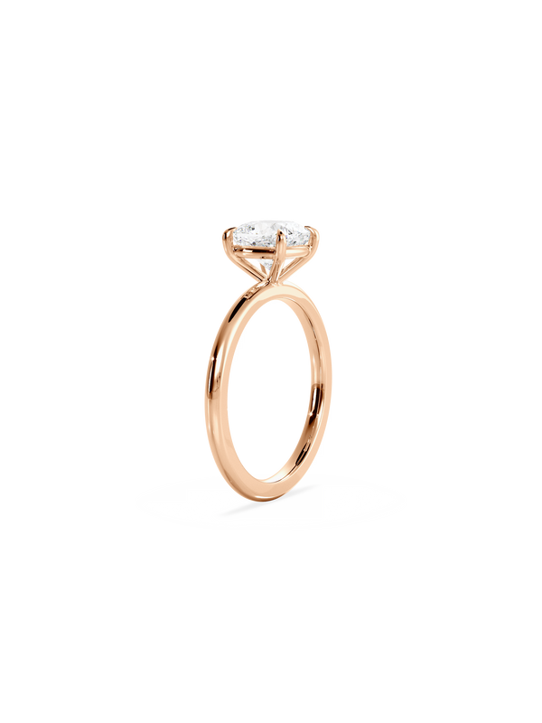 Solitaire-Cushion Lab Grown Diamond Engagement Ring - Solitaire-Oval Lab Grown Diamond Engagement Ring
