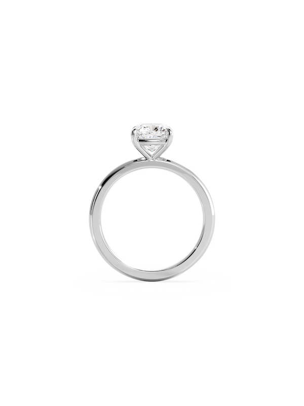 Solitaire-Cushion Lab Grown Diamond Engagement Ring - Solitaire-Oval Lab Grown Diamond Engagement Ring