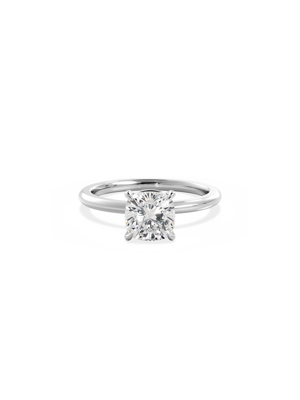Solitaire-Cushion Lab Grown Diamond Engagement Ring - Solitaire-Oval Lab Grown Diamond Engagement Ring