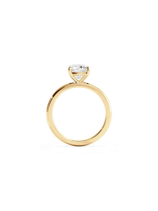 Solitaire-Cushion Lab Grown Diamond Engagement Ring - Solitaire-Oval Lab Grown Diamond Engagement Ring