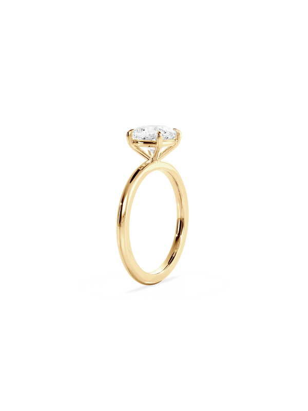 Solitaire-Cushion Lab Grown Diamond Engagement Ring - Solitaire-Oval Lab Grown Diamond Engagement Ring