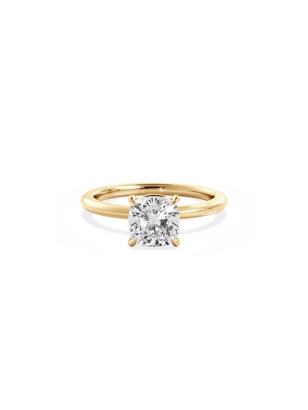Solitaire-Cushion Lab Grown Diamond Engagement Ring - Solitaire-Oval Lab Grown Diamond Engagement Ring