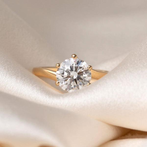 Solitaire-2.0 CT Round Lab Grown Diamond Engagement Ring - Solitaire-2.0 CT Round Lab Grown Diamond Engagement Ring