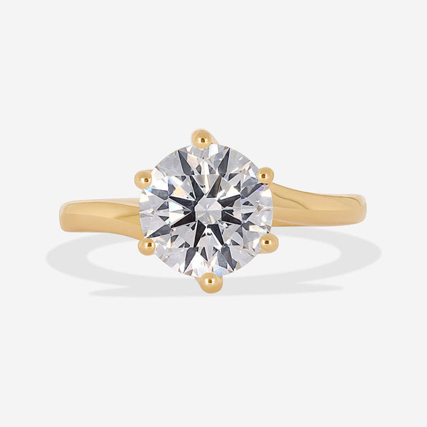 Solitaire-2.0 CT Round Lab Grown Diamond Engagement Ring - Solitaire-2.0 CT Round Lab Grown Diamond Engagement Ring