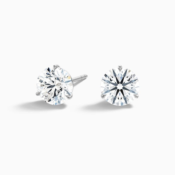 Solitaire- 1.0 CT Round Moissanite Stud Earrings - Solitaire- 1.0 CT Round Moissanite Stud Earrings