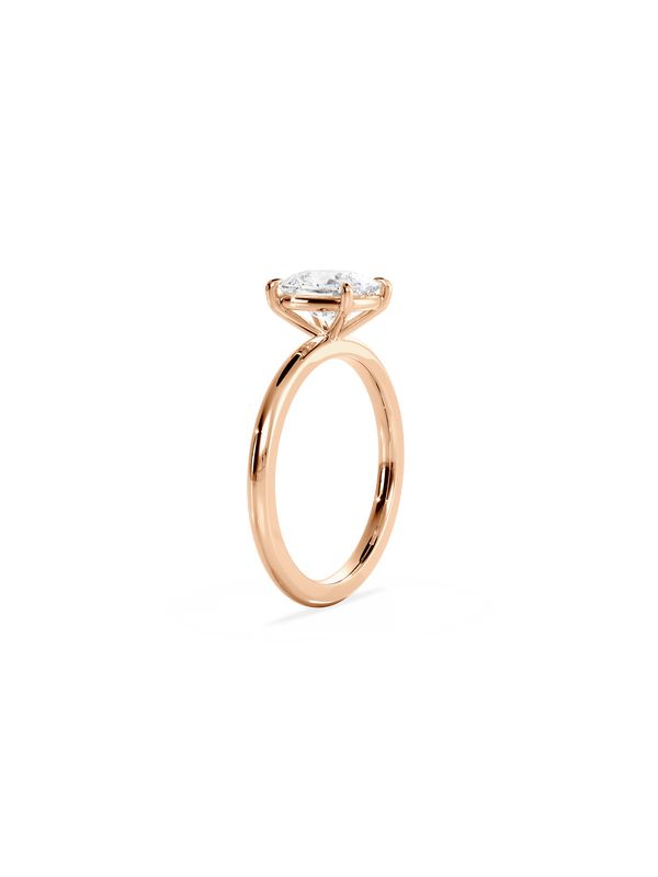 Solitaire-Cushion Lab Grown Diamond Engagement Ring - Solitaire-Oval Lab Grown Diamond Engagement Ring