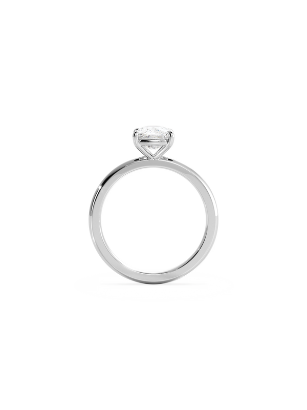 Solitaire-Cushion Lab Grown Diamond Engagement Ring - Solitaire-Oval Lab Grown Diamond Engagement Ring