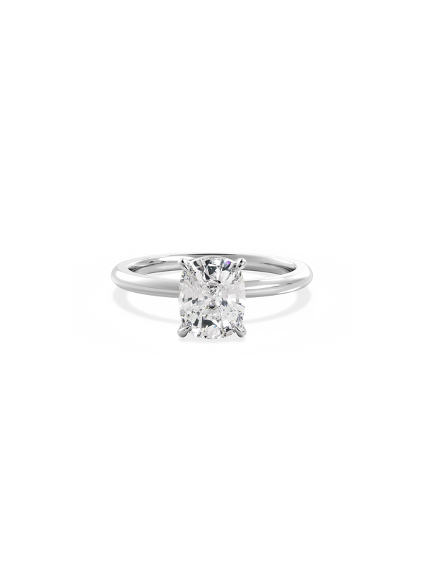 Solitaire-Cushion Lab Grown Diamond Engagement Ring - Solitaire-Oval Lab Grown Diamond Engagement Ring