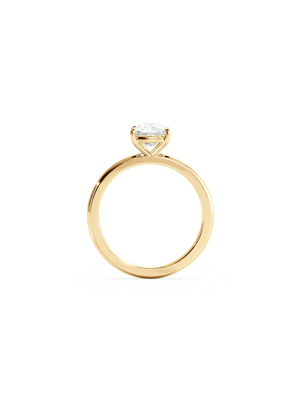 Solitaire-Cushion Lab Grown Diamond Engagement Ring - Solitaire-Oval Lab Grown Diamond Engagement Ring