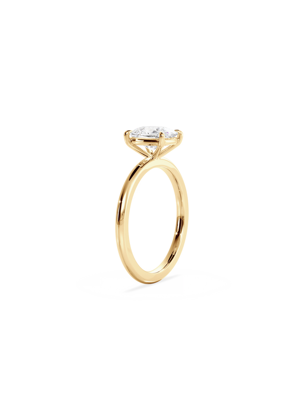 Solitaire-Cushion Lab Grown Diamond Engagement Ring - Solitaire-Oval Lab Grown Diamond Engagement Ring