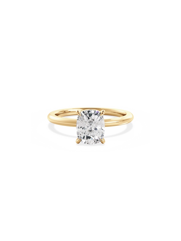 Solitaire-Cushion Lab Grown Diamond Engagement Ring - Solitaire-Oval Lab Grown Diamond Engagement Ring