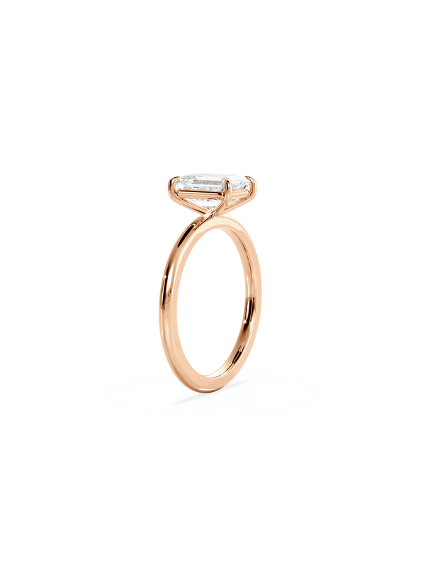 Solitaire-Emerald Lab Grown Diamond Engagement Ring - Solitaire-Oval Lab Grown Diamond Engagement Ring