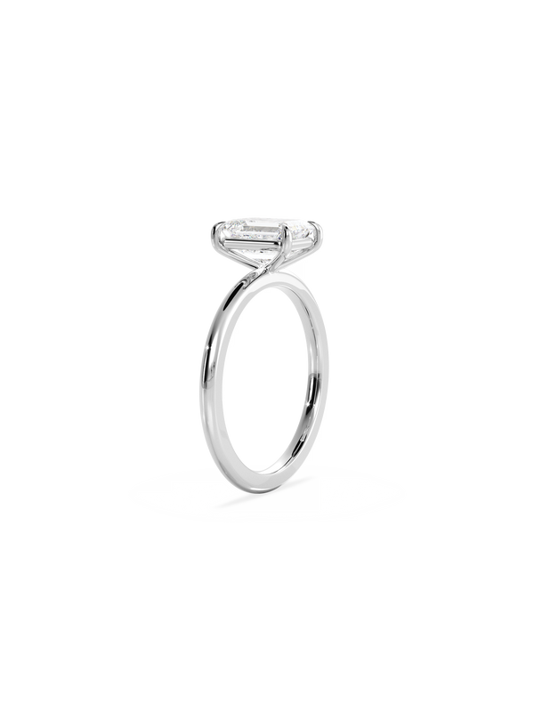 Solitaire-Emerald Lab Grown Diamond Engagement Ring - Solitaire-Oval Lab Grown Diamond Engagement Ring
