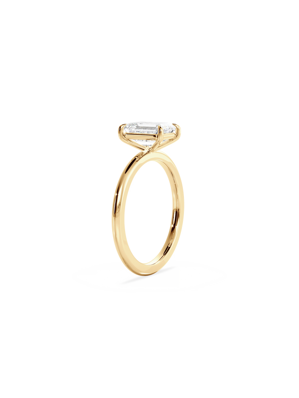 Solitaire-Emerald Lab Grown Diamond Engagement Ring - Solitaire-Oval Lab Grown Diamond Engagement Ring