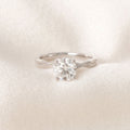 Solitaire & Criss Cross-1.5 CT Round Lab Grown Diamond Engagement Ring