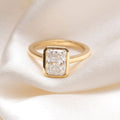 Solitaire & Bezel-2.0 CT Radiant Lab Grown Diamond Engagement Ring