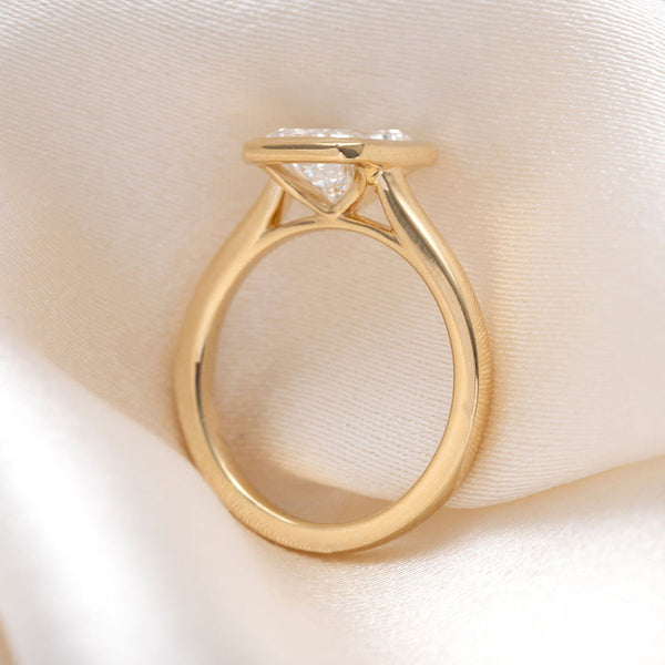 Solitaire & Bezel-2.0 CT Radiant Lab Grown Diamond Engagement Ring - Solitaire & Bezel-2.0 CT Radiant Lab Grown Diamond Engagement Ring