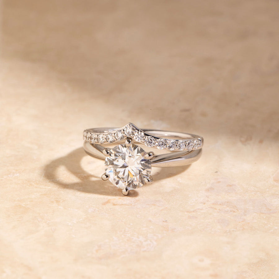 Solitaire Tulip Style-2.0 CT Round Lab Grown Diamond Engagement Ring
