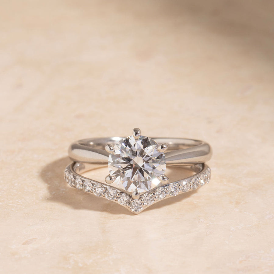 Solitaire Tulip Style-2.0 CT Round Lab Grown Diamond Engagement Ring