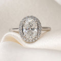 Halo-2.0 CT Oval Lab Grown Diamond Engagement Ring