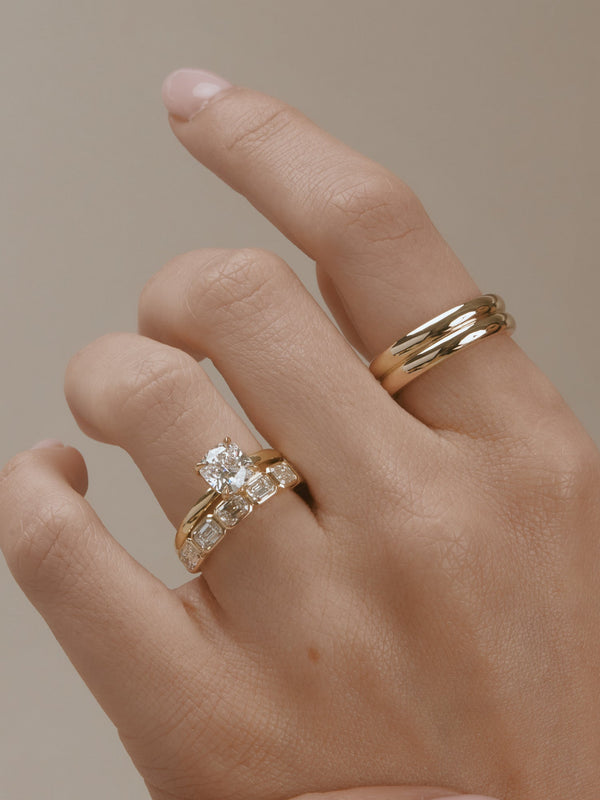 Solitaire-Cushion Lab Grown Diamond Engagement Ring - Solitaire-Oval Lab Grown Diamond Engagement Ring