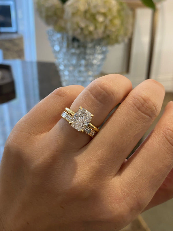 Solitaire-Cushion Lab Grown Diamond Engagement Ring - Solitaire-Oval Lab Grown Diamond Engagement Ring