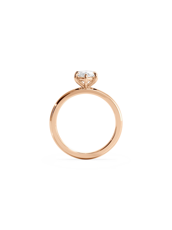 Solitaire-Marquise Lab Grown Diamond Engagement Ring - Solitaire-Oval Lab Grown Diamond Engagement Ring