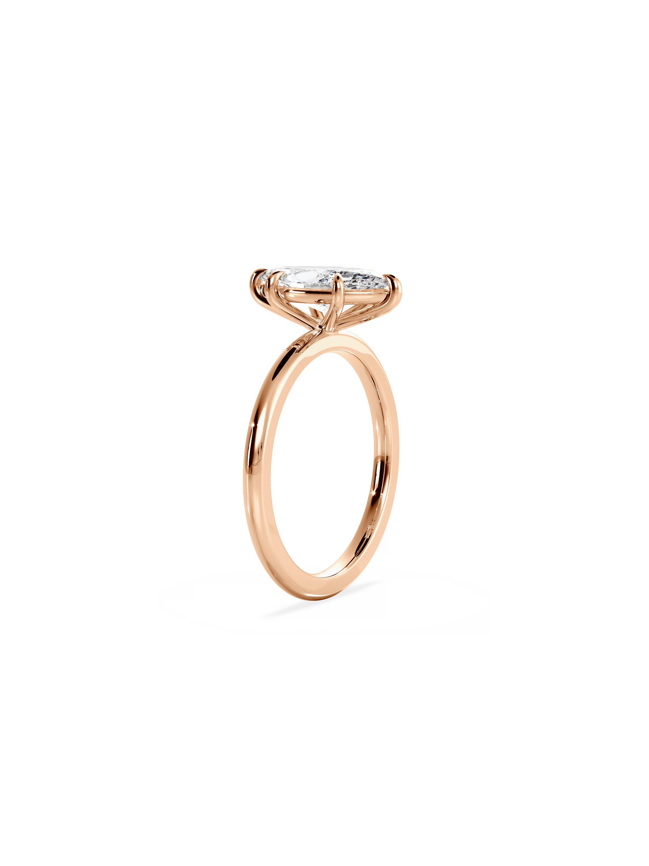Solitaire-Oval Lab Grown Diamond Engagement Ring