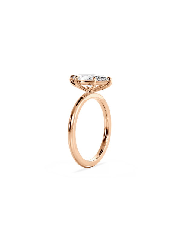 Solitaire-Marquise Lab Grown Diamond Engagement Ring - Solitaire-Oval Lab Grown Diamond Engagement Ring
