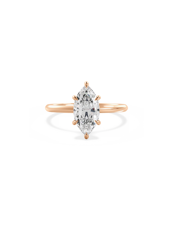 Solitaire-Marquise Lab Grown Diamond Engagement Ring - Solitaire-Oval Lab Grown Diamond Engagement Ring