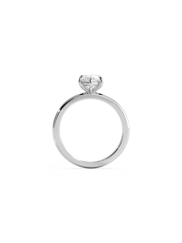 Solitaire-Marquise Lab Grown Diamond Engagement Ring - Solitaire-Oval Lab Grown Diamond Engagement Ring