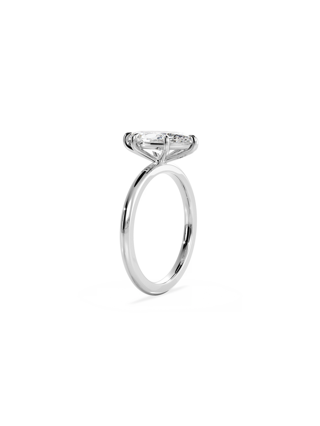 Solitaire-Oval Lab Grown Diamond Engagement Ring