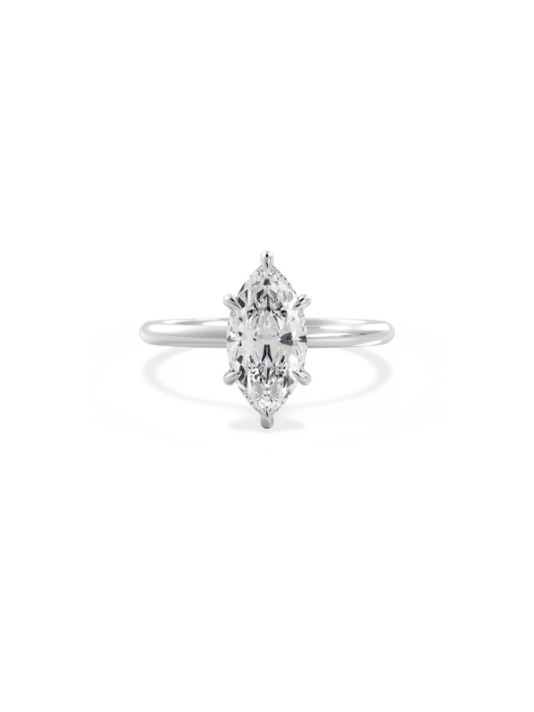 Solitaire-Marquise Lab Grown Diamond Engagement Ring - Solitaire-Oval Lab Grown Diamond Engagement Ring