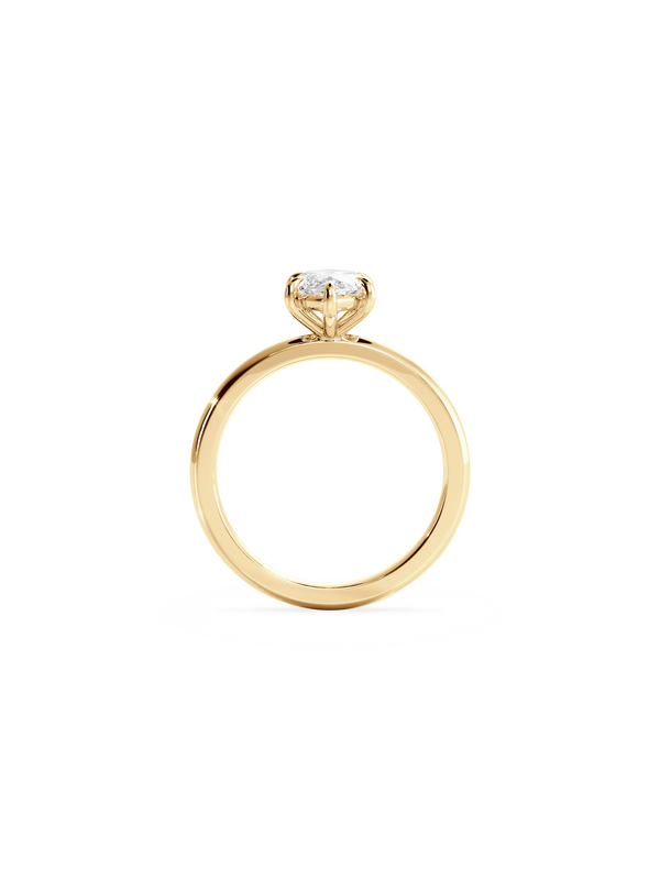 Solitaire-Marquise Lab Grown Diamond Engagement Ring - Solitaire-Oval Lab Grown Diamond Engagement Ring