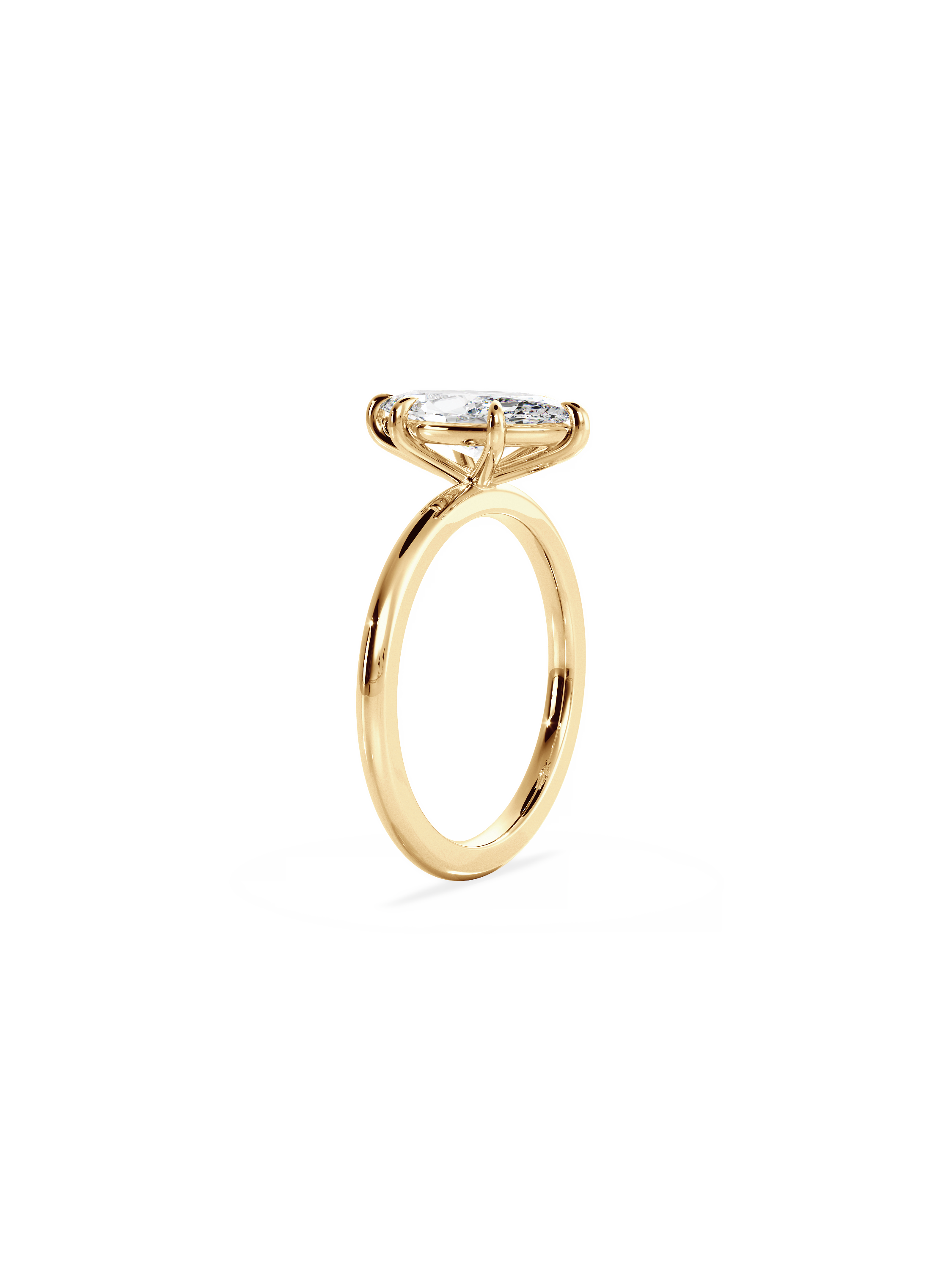 Solitaire-Oval Lab Grown Diamond Engagement Ring