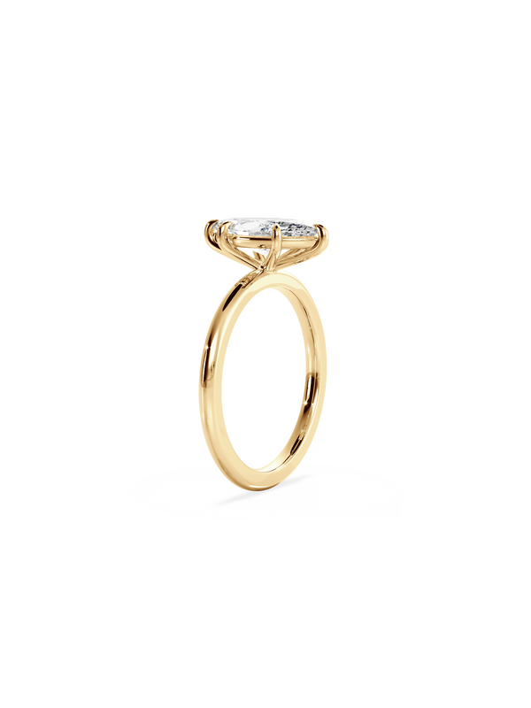Solitaire-Marquise Lab Grown Diamond Engagement Ring - Solitaire-Oval Lab Grown Diamond Engagement Ring
