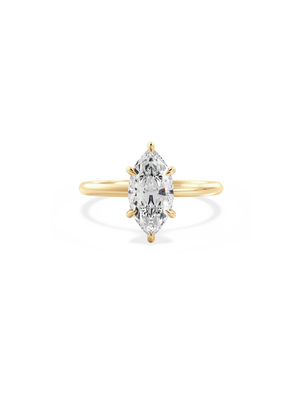 Solitaire-Marquise Lab Grown Diamond Engagement Ring - Solitaire-Oval Lab Grown Diamond Engagement Ring
