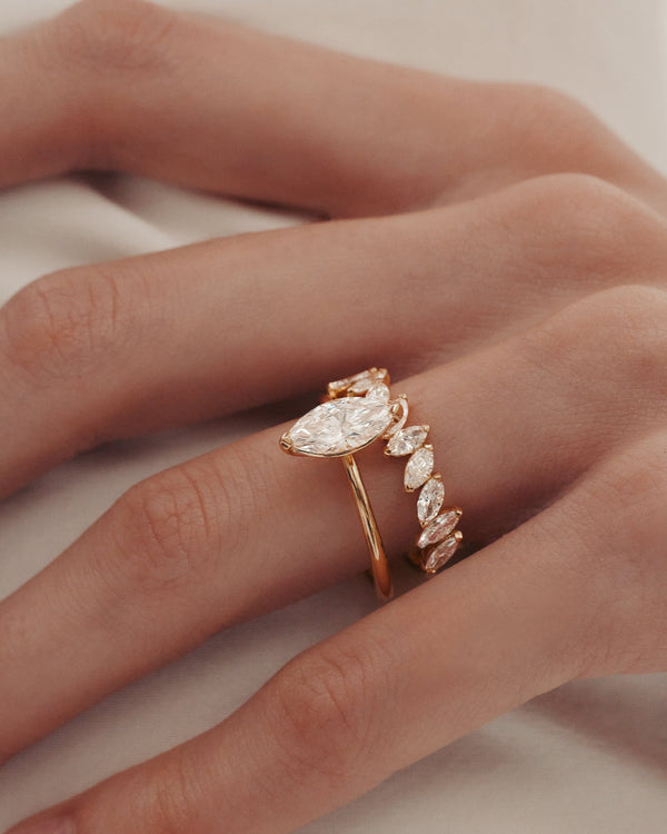 Solitaire-Marquise Lab Grown Diamond Engagement Ring - Solitaire-Oval Lab Grown Diamond Engagement Ring