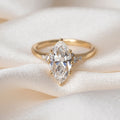Cluster-2.0 CT Marquise Lab Grown Diamond Engagement Ring