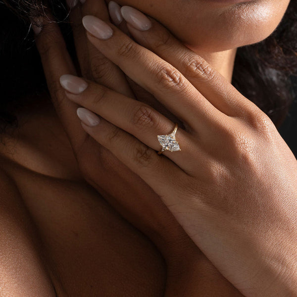 Cluster-2.0 CT Marquise Lab Grown Diamond Engagement Ring - Cluster-2.0 CT Marquise Lab Grown Diamond Engagement Ring
