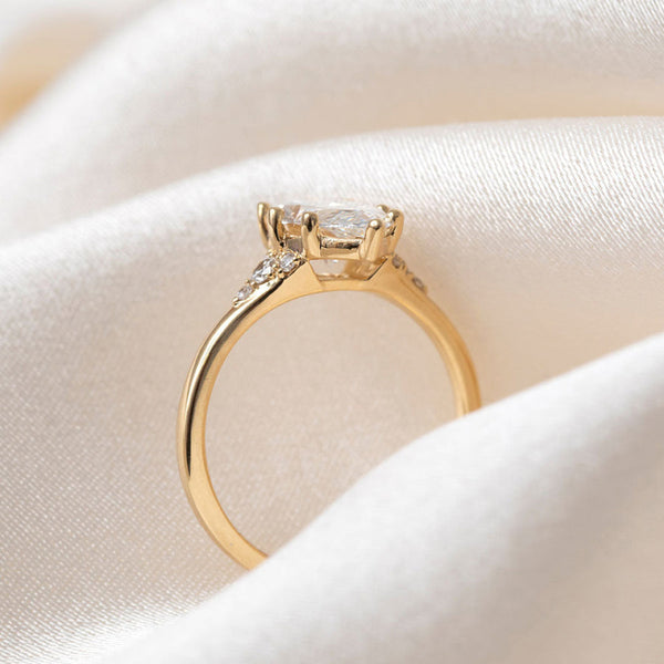 Cluster-2.0 CT Marquise Lab Grown Diamond Engagement Ring - Cluster-2.0 CT Marquise Lab Grown Diamond Engagement Ring