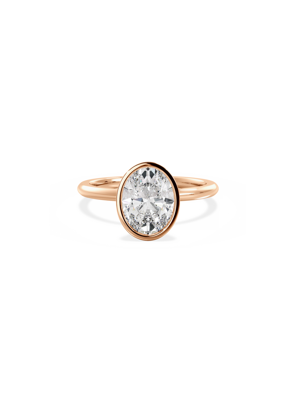 Solitaire-Oval Lab Grown Diamond Engagement Ring