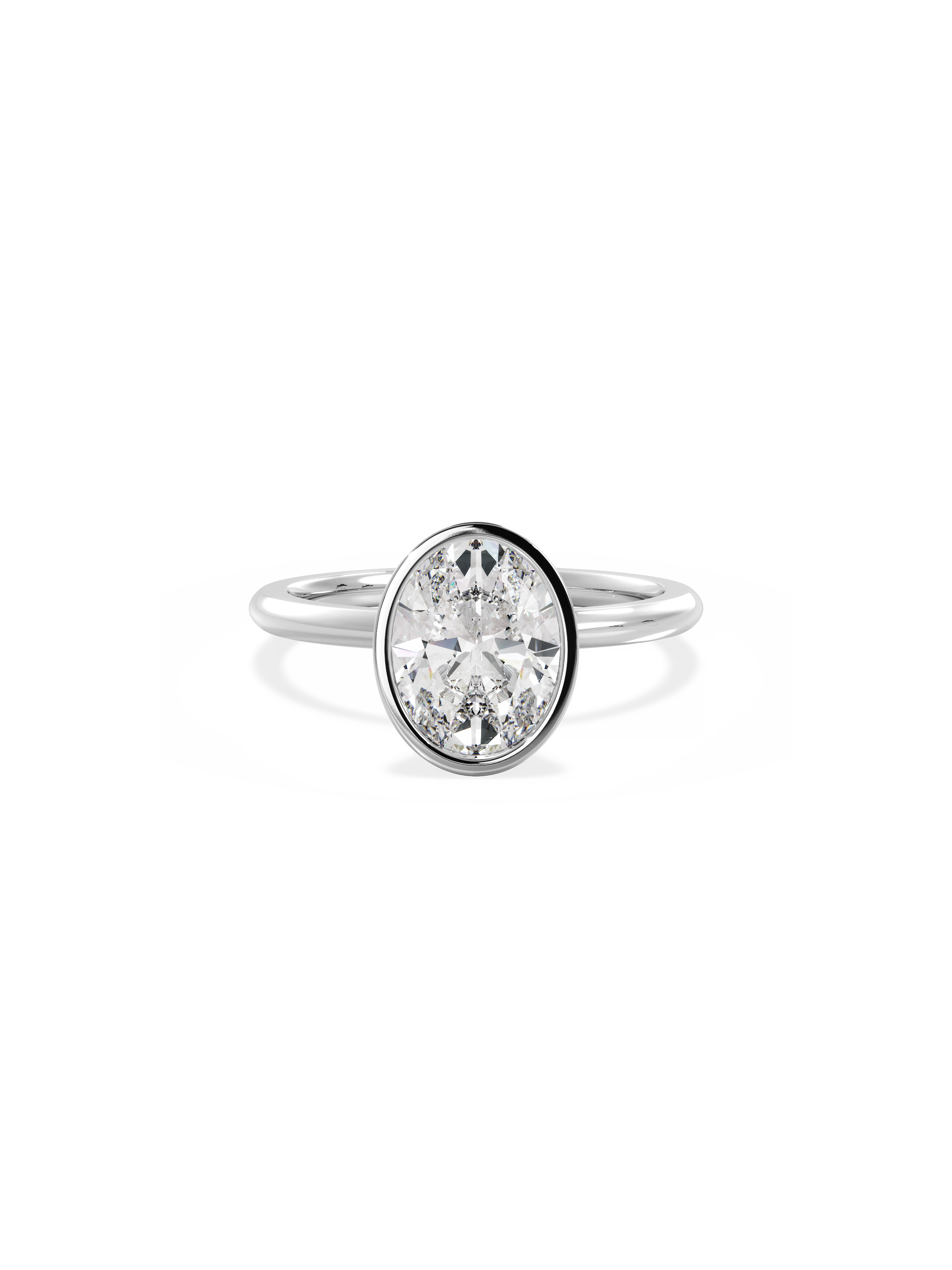 Solitaire-Oval Lab Grown Diamond Engagement Ring