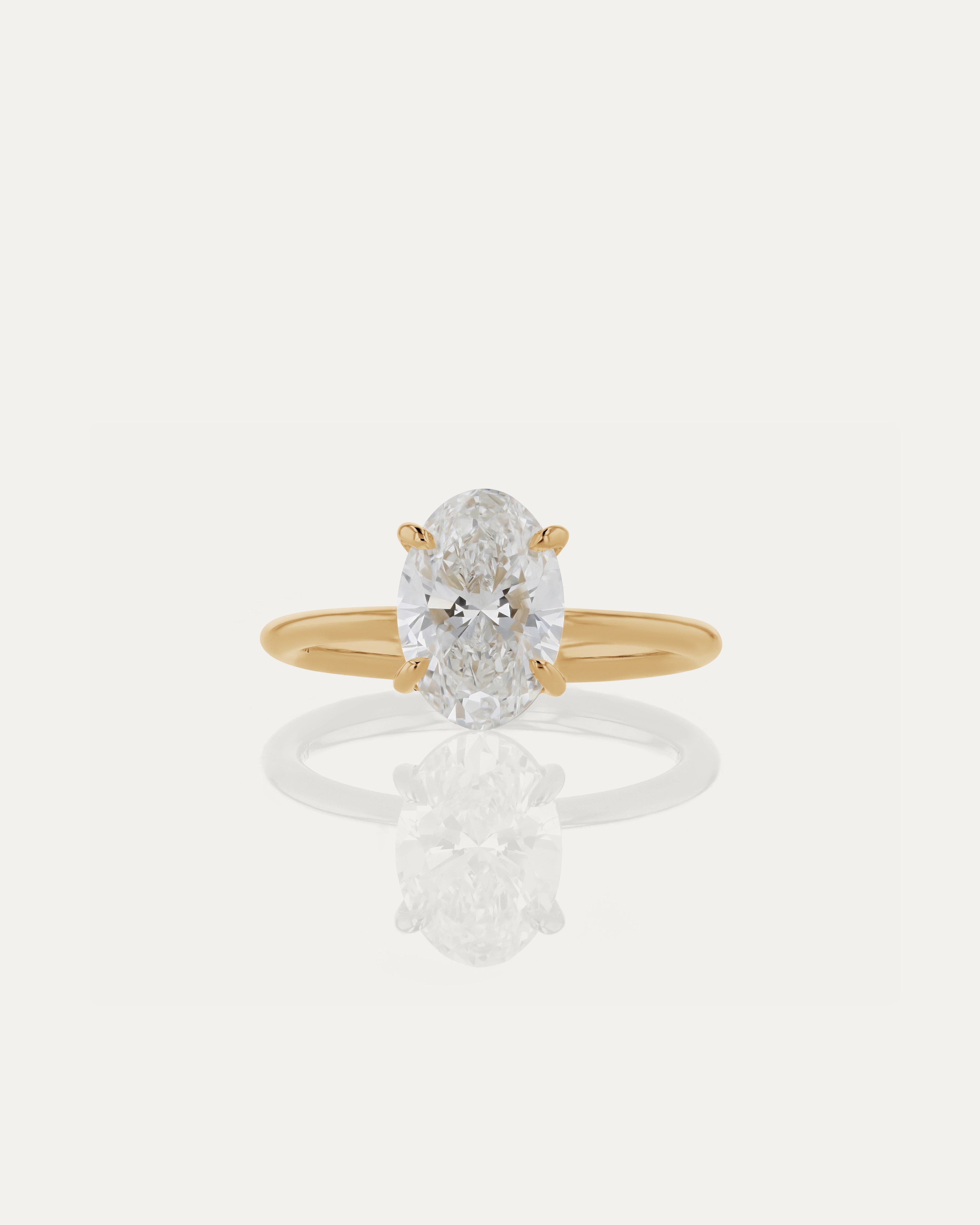 Solitaire-Oval Lab Grown Diamond Engagement Ring
