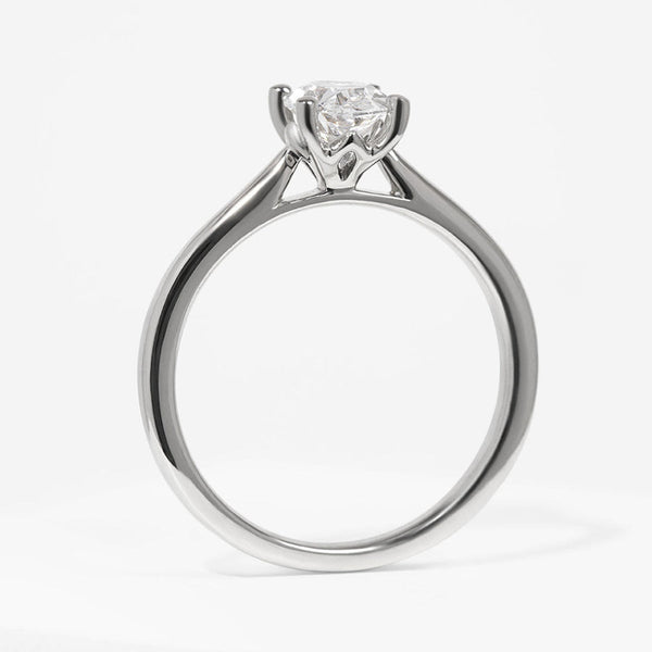 Solitaire-0.75 CT Oval Lab Grown Diamond Engagement Ring - Solitaire-0.75 CT Oval Lab Grown Diamond Engagement Ring