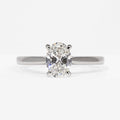 Solitaire Tulip Style-1.0 CT Oval Lab Grown Diamond Engagement Ring