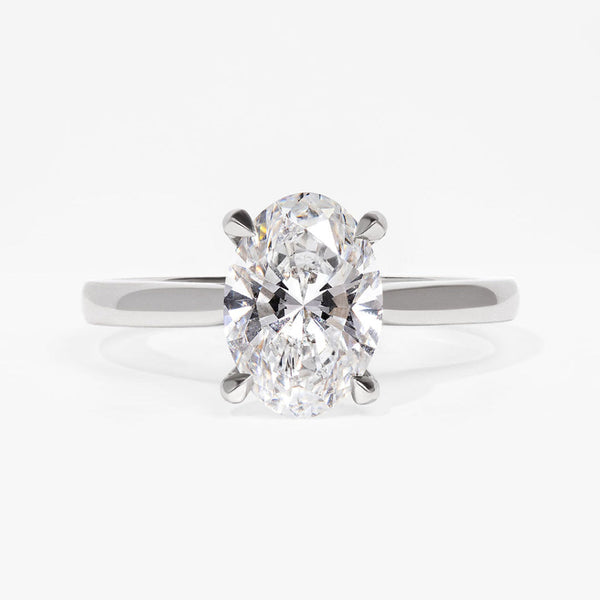 Solitaire-2.0 CT Oval Lab Grown Diamond Engagement Ring - Solitaire-2.0 CT Oval Lab Grown Diamond Engagement Ring