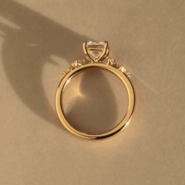 Cluster-Princess Lab Grown Diamond Engagement Ring - Solitaire-Oval Lab Grown Diamond Engagement Ring
