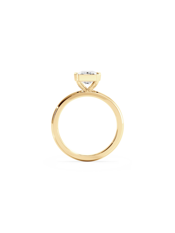 Solitaire & Bezel-Radiant Lab Grown Diamond Engagement Ring - Solitaire-Oval Lab Grown Diamond Engagement Ring