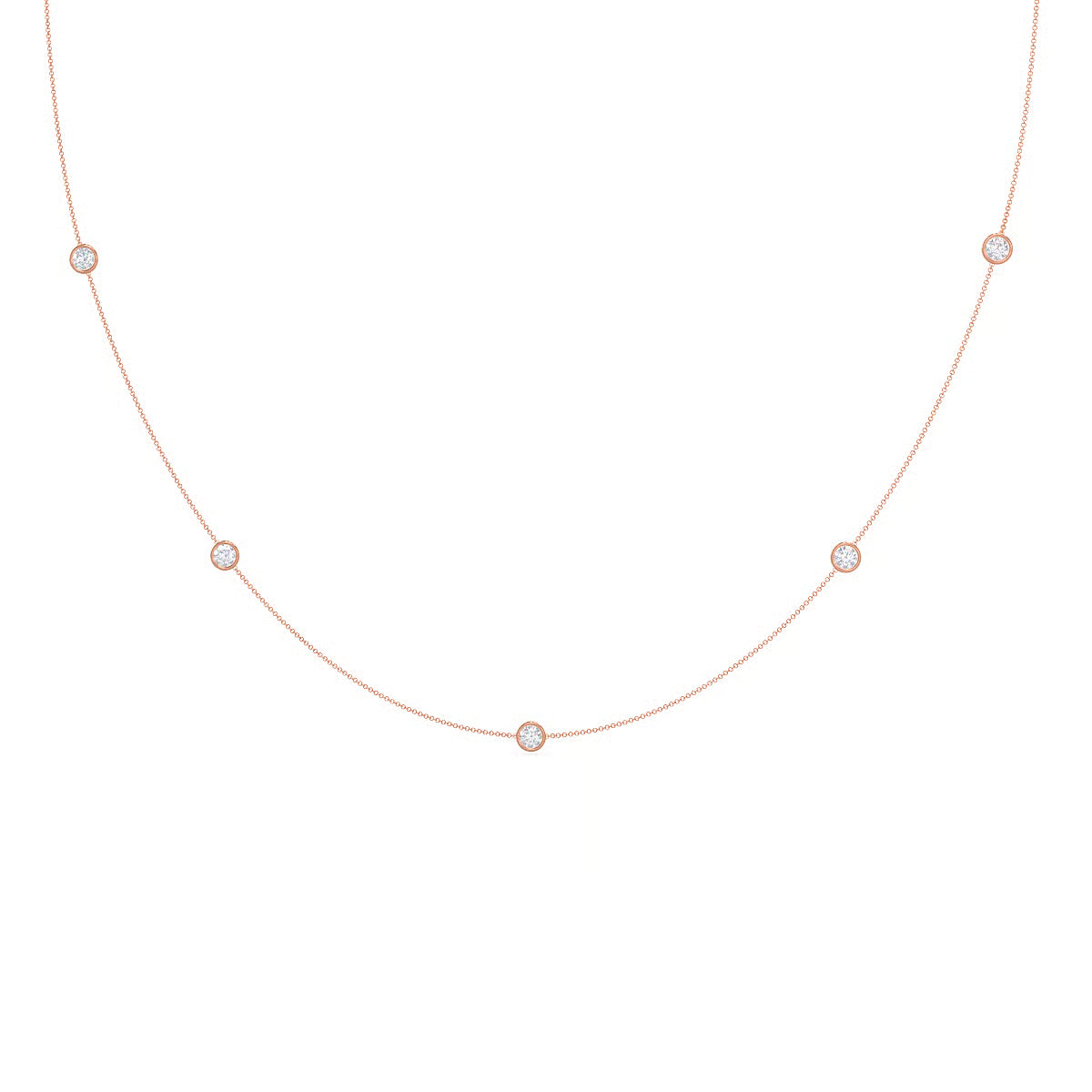 Five Bezel Cosmo Necklace